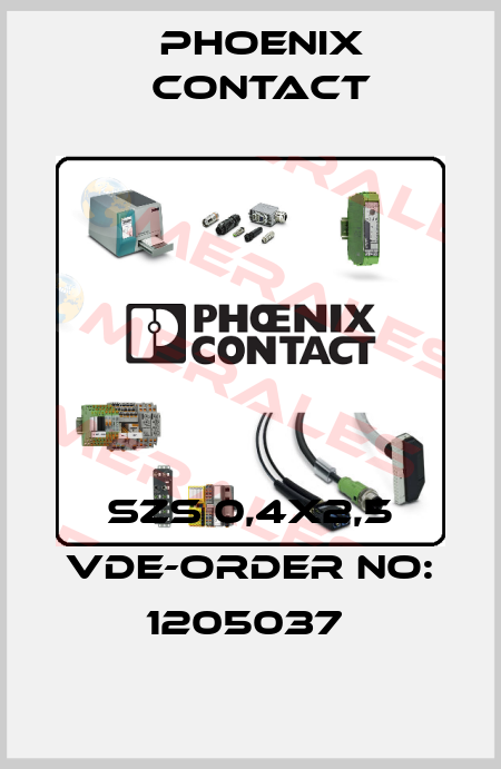 SZS 0,4X2,5 VDE-ORDER NO: 1205037  Phoenix Contact