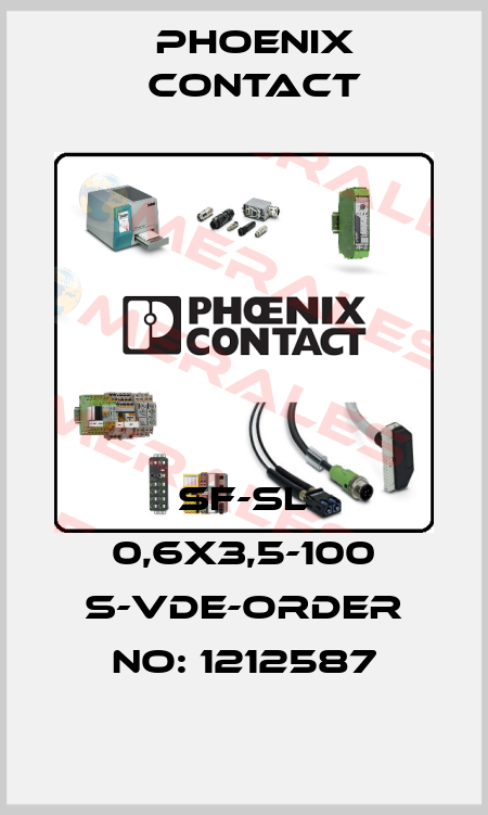 SF-SL 0,6X3,5-100 S-VDE-ORDER NO: 1212587  Phoenix Contact