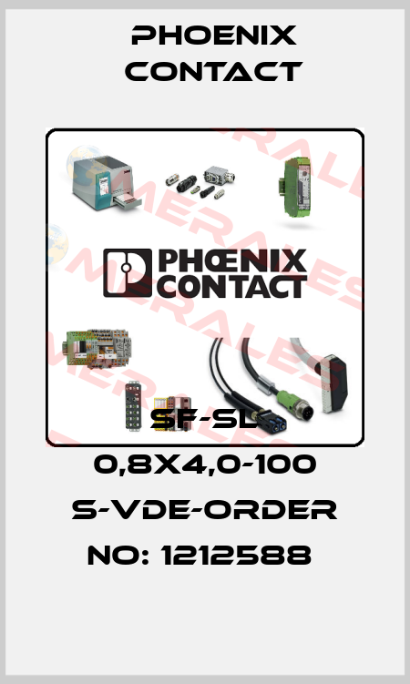 SF-SL 0,8X4,0-100 S-VDE-ORDER NO: 1212588  Phoenix Contact