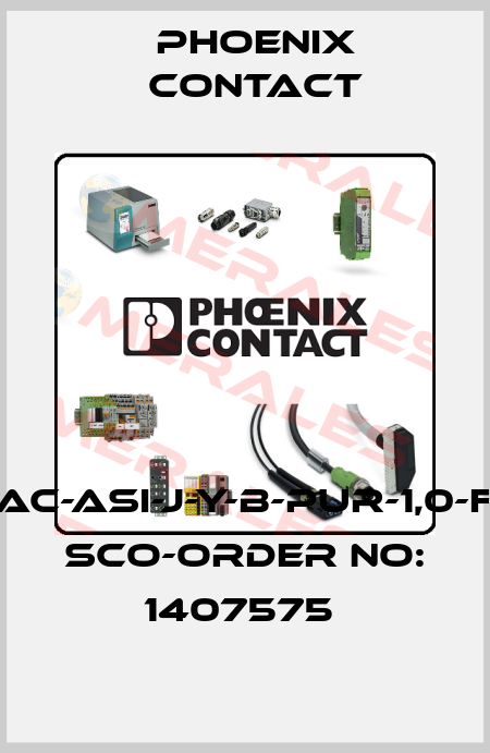 SAC-ASI-J-Y-B-PUR-1,0-FS SCO-ORDER NO: 1407575  Phoenix Contact
