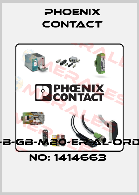 HC-B-GB-M20-ER-AL-ORDER NO: 1414663  Phoenix Contact