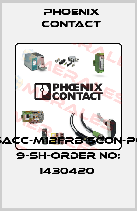 SACC-M12FRB-5CON-PG 9-SH-ORDER NO: 1430420  Phoenix Contact