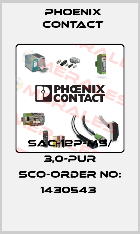 SAC-12P-MS/ 3,0-PUR SCO-ORDER NO: 1430543  Phoenix Contact