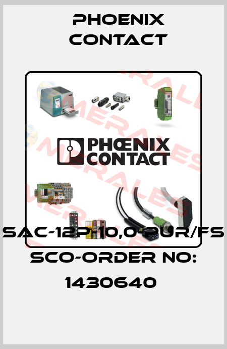 SAC-12P-10,0-PUR/FS SCO-ORDER NO: 1430640  Phoenix Contact