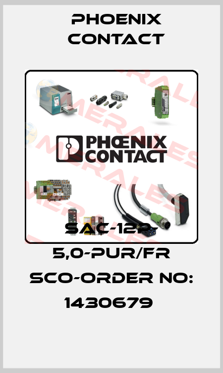 SAC-12P- 5,0-PUR/FR SCO-ORDER NO: 1430679  Phoenix Contact