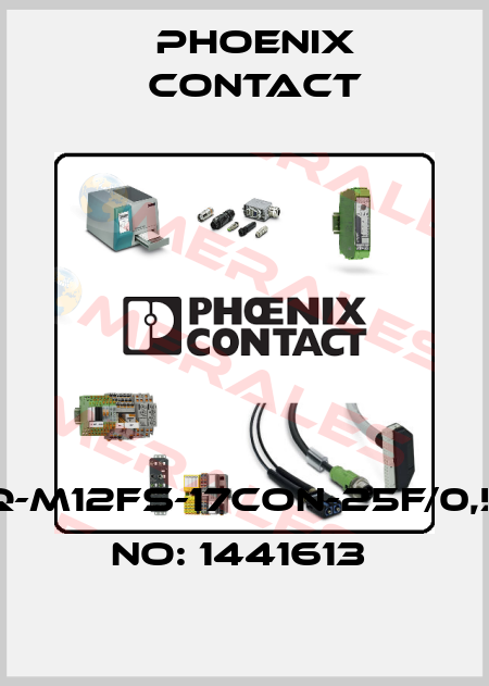 SACC-SQ-M12FS-17CON-25F/0,5-ORDER NO: 1441613  Phoenix Contact