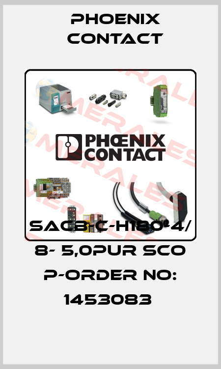 SACB-C-H180-4/ 8- 5,0PUR SCO P-ORDER NO: 1453083  Phoenix Contact