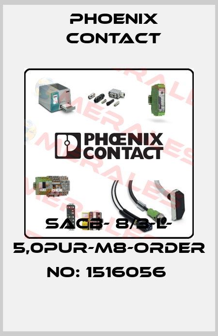 SACB- 8/3-L- 5,0PUR-M8-ORDER NO: 1516056  Phoenix Contact