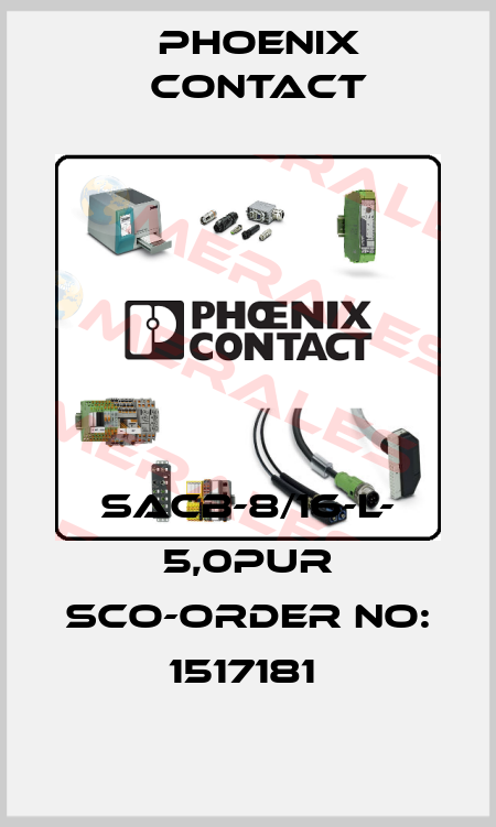 SACB-8/16-L- 5,0PUR SCO-ORDER NO: 1517181  Phoenix Contact