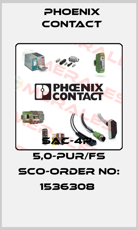 SAC-4P- 5,0-PUR/FS SCO-ORDER NO: 1536308  Phoenix Contact