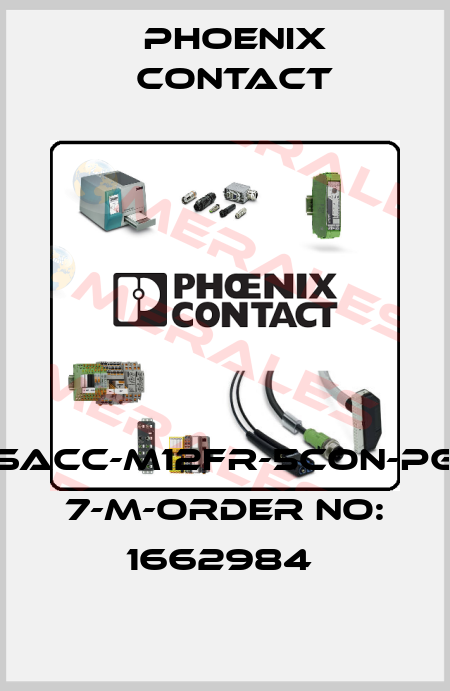 SACC-M12FR-5CON-PG 7-M-ORDER NO: 1662984  Phoenix Contact