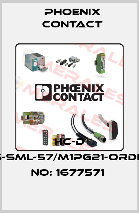 HC-D 25-SML-57/M1PG21-ORDER NO: 1677571  Phoenix Contact