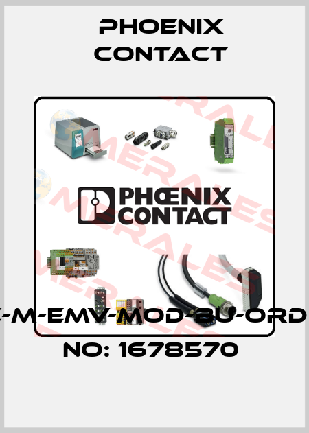 HC-M-EMV-MOD-BU-ORDER NO: 1678570  Phoenix Contact