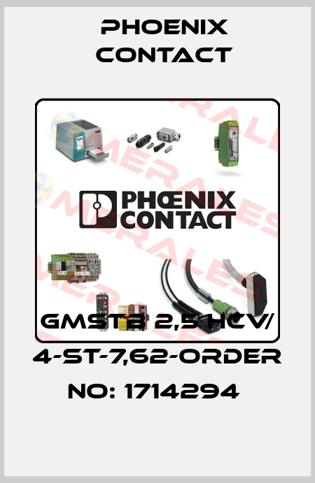 GMSTB 2,5 HCV/ 4-ST-7,62-ORDER NO: 1714294  Phoenix Contact