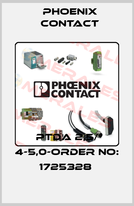 PTDA 2,5/ 4-5,0-ORDER NO: 1725328  Phoenix Contact