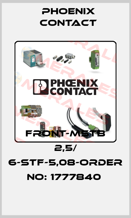 FRONT-MSTB 2,5/ 6-STF-5,08-ORDER NO: 1777840  Phoenix Contact