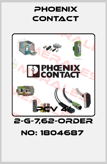 PCV 4/ 2-G-7,62-ORDER NO: 1804687  Phoenix Contact