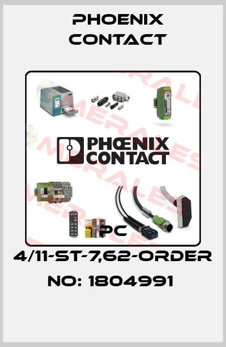 PC 4/11-ST-7,62-ORDER NO: 1804991  Phoenix Contact