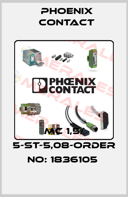 MC 1,5/ 5-ST-5,08-ORDER NO: 1836105  Phoenix Contact