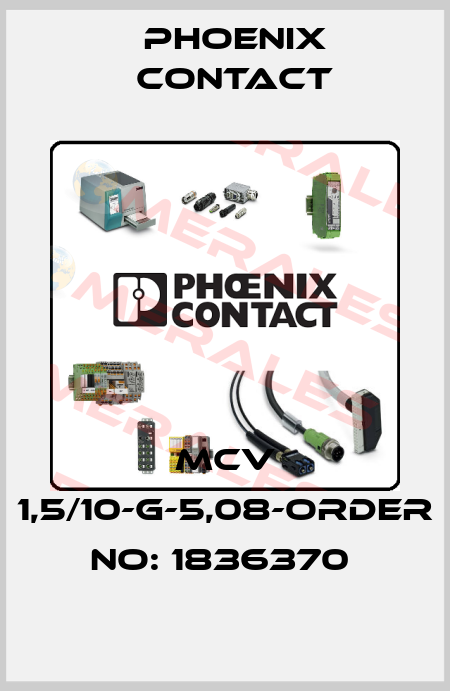 MCV 1,5/10-G-5,08-ORDER NO: 1836370  Phoenix Contact