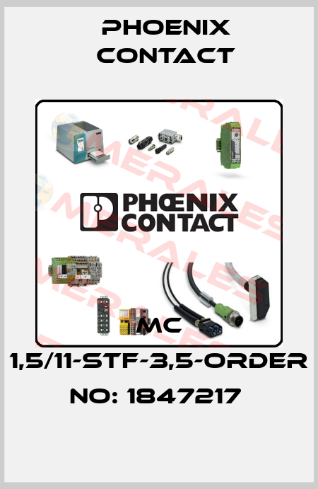MC 1,5/11-STF-3,5-ORDER NO: 1847217  Phoenix Contact