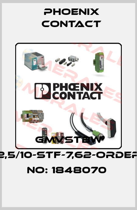 GMVSTBW 2,5/10-STF-7,62-ORDER NO: 1848070  Phoenix Contact
