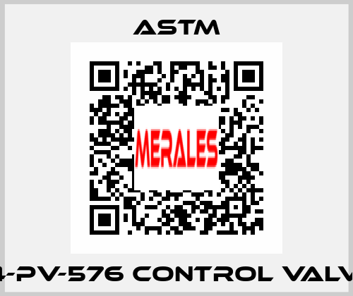 04-PV-576 CONTROL VALVE  Astm