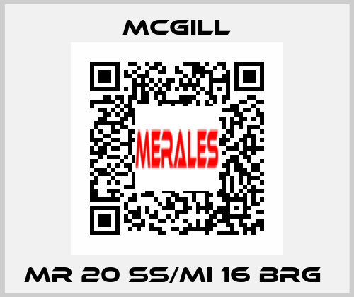 MR 20 SS/MI 16 BRG  McGill