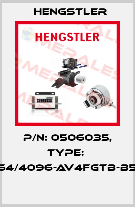 P/N: 0506035, Type:  RI64/4096-AV4FGTB-B5-O  Hengstler