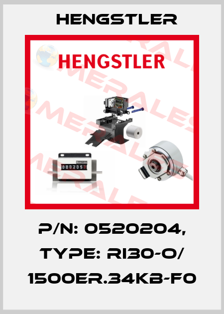 p/n: 0520204, Type: RI30-O/ 1500ER.34KB-F0 Hengstler