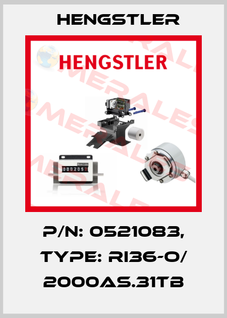 p/n: 0521083, Type: RI36-O/ 2000AS.31TB Hengstler