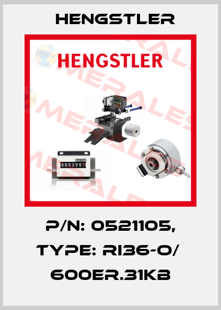 p/n: 0521105, Type: RI36-O/  600ER.31KB Hengstler