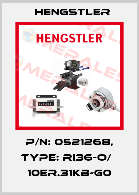 p/n: 0521268, Type: RI36-O/   10ER.31KB-G0 Hengstler