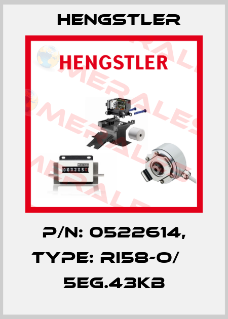 p/n: 0522614, Type: RI58-O/    5EG.43KB Hengstler