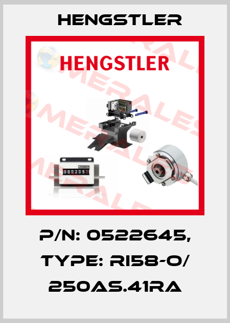 p/n: 0522645, Type: RI58-O/ 250AS.41RA Hengstler
