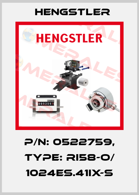p/n: 0522759, Type: RI58-O/ 1024ES.41IX-S Hengstler