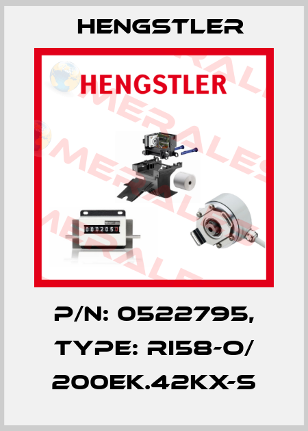 p/n: 0522795, Type: RI58-O/ 200EK.42KX-S Hengstler