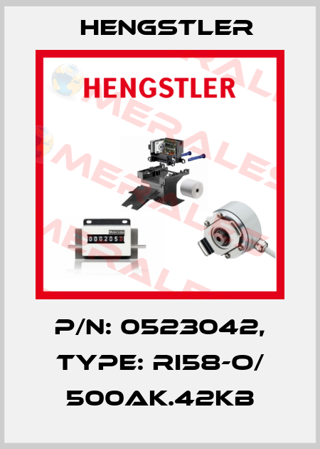 p/n: 0523042, Type: RI58-O/ 500AK.42KB Hengstler