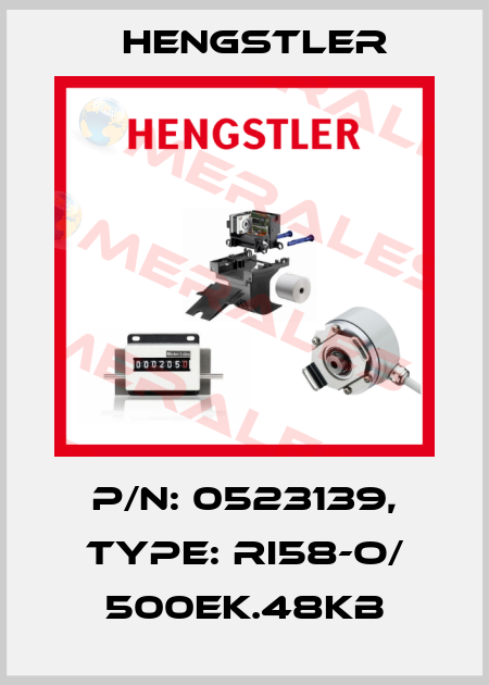 p/n: 0523139, Type: RI58-O/ 500EK.48KB Hengstler