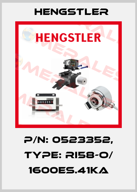 p/n: 0523352, Type: RI58-O/ 1600ES.41KA Hengstler