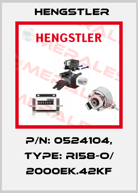 p/n: 0524104, Type: RI58-O/ 2000EK.42KF Hengstler