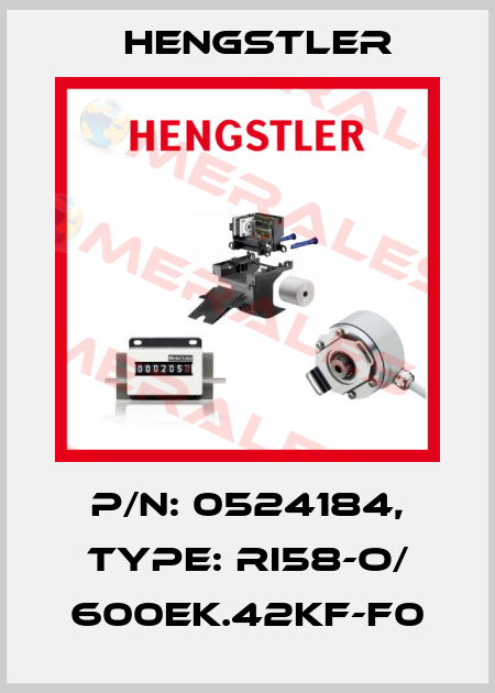 p/n: 0524184, Type: RI58-O/ 600EK.42KF-F0 Hengstler