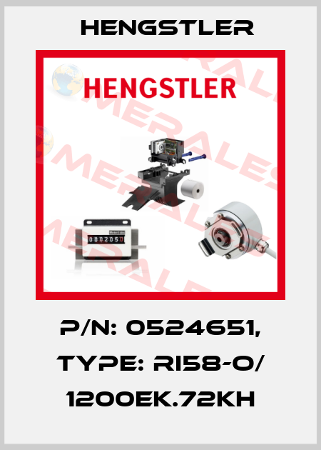 p/n: 0524651, Type: RI58-O/ 1200EK.72KH Hengstler