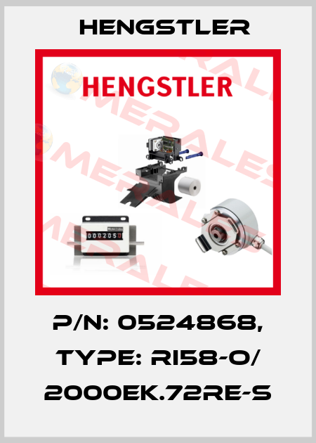 p/n: 0524868, Type: RI58-O/ 2000EK.72RE-S Hengstler