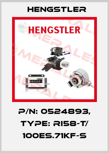 p/n: 0524893, Type: RI58-T/ 100ES.71KF-S Hengstler