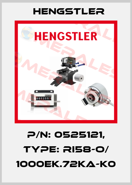 p/n: 0525121, Type: RI58-O/ 1000EK.72KA-K0 Hengstler