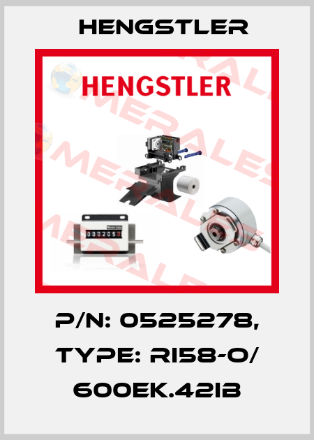 p/n: 0525278, Type: RI58-O/ 600EK.42IB Hengstler