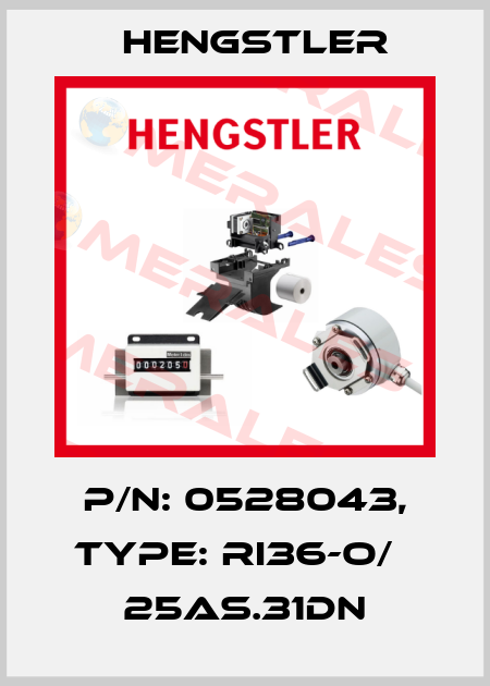 p/n: 0528043, Type: RI36-O/   25AS.31DN Hengstler