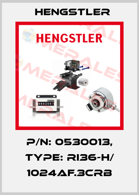 p/n: 0530013, Type: RI36-H/ 1024AF.3CRB Hengstler