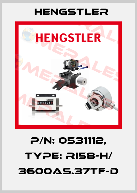 p/n: 0531112, Type: RI58-H/ 3600AS.37TF-D Hengstler